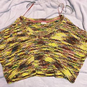 Neon cropped sweater / Urban Outfitters